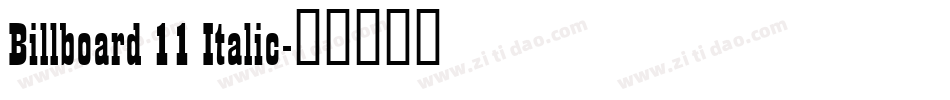 Billboard 11 Italic字体转换